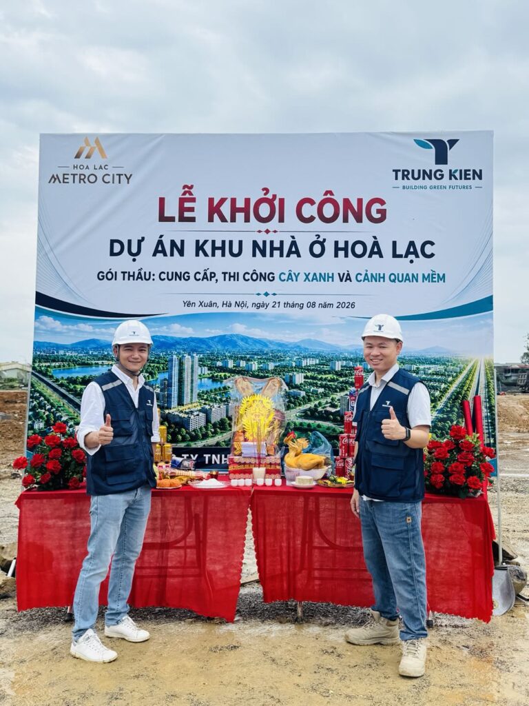 TKL khởi công gói cây xanh cảnh quan Hoa Lac Metro City