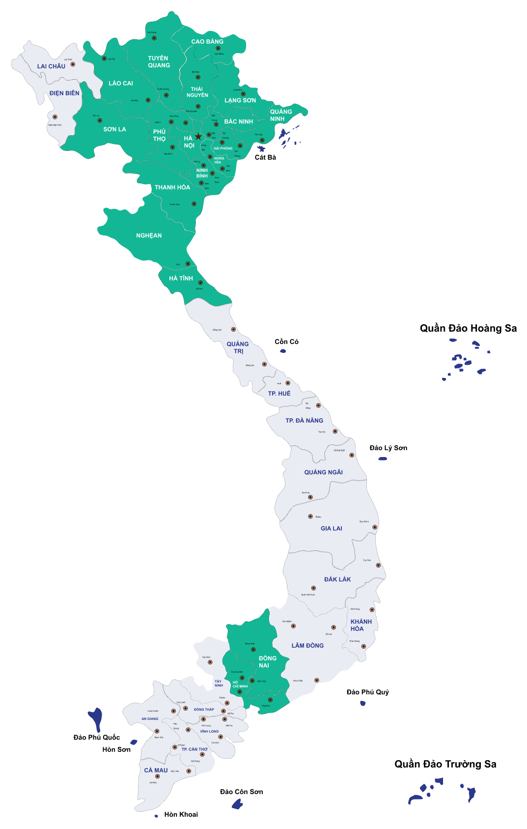 Bản đồ từ trang Dự án