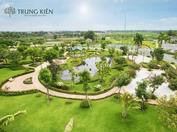 Thi công cây xanh khu chế xuất hệ thống tưới tự động