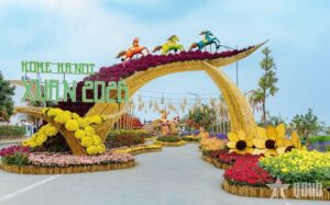 Thi công hoa trang trí Home Hanoi Xuân 2026 tại Mailand Hanoi City