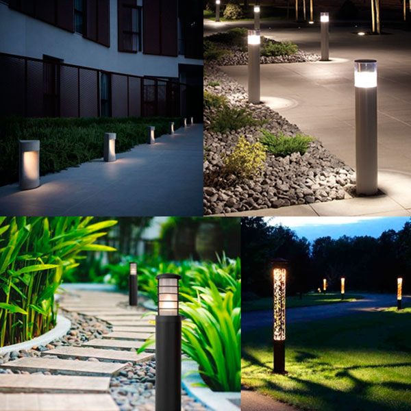 Chiếu sáng lối đi sân vườn bằng đèn bollard